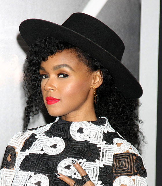 Wide brimmed hat look short hairstyle for black women