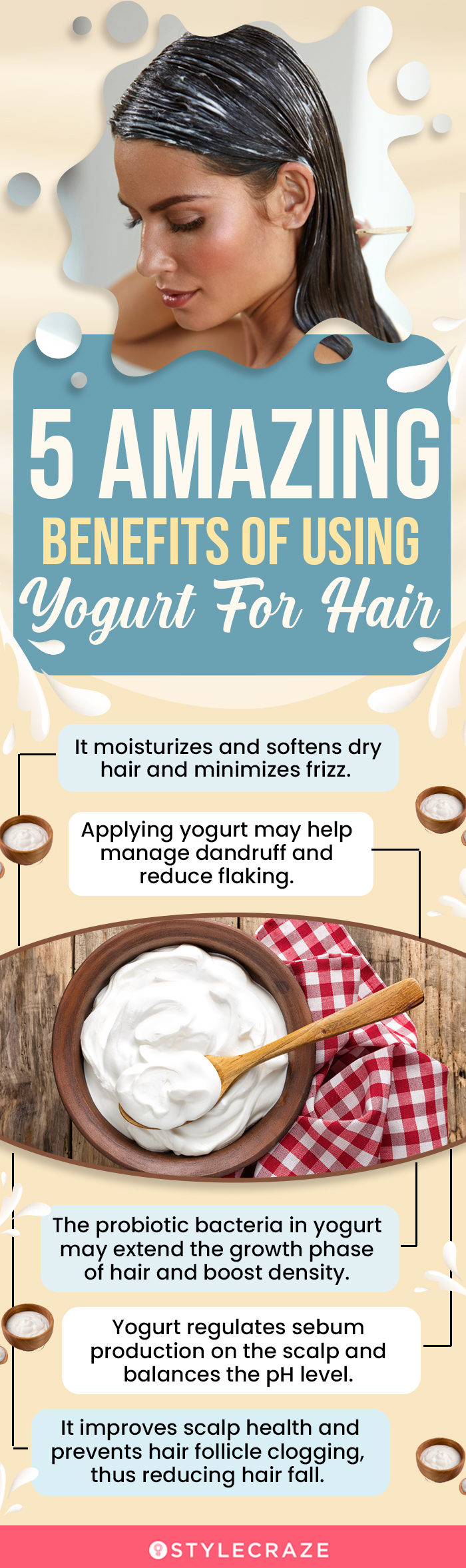 5 amazing benefits of using yogurt for hair (infographic)