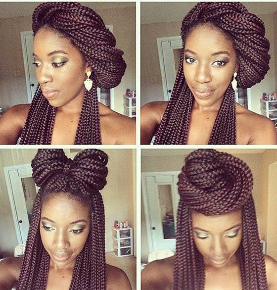 styling medium box braids