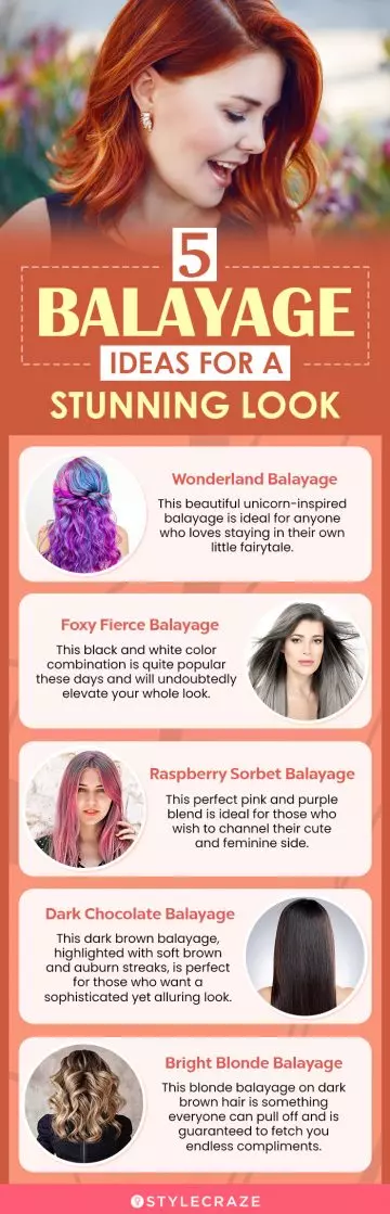 5 balayage ideas for a stunning look (infographic)