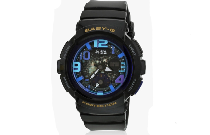 Most Popular Casio Watches For Women - 12. Black And Blue Analog/Digital Watch