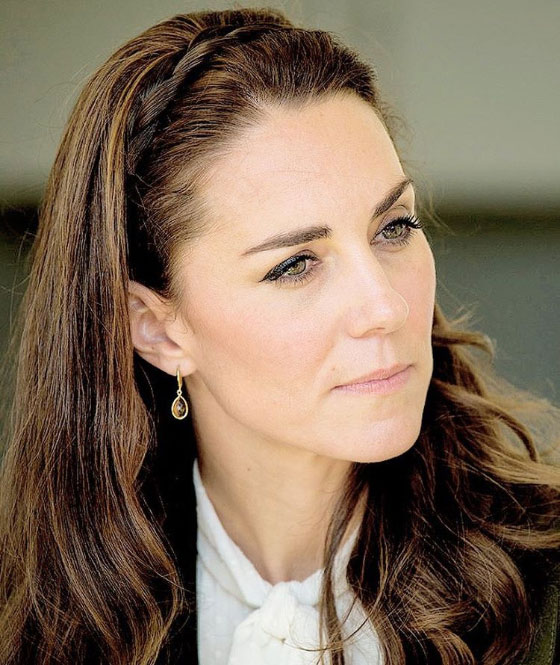 Kate Middleton's braided hairstyle with headband