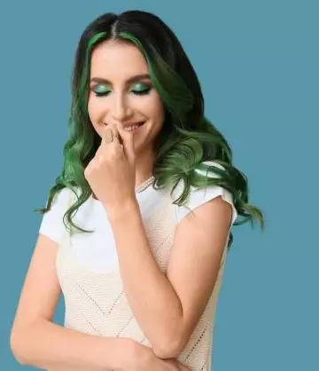 Idea for forest green balayage hair color