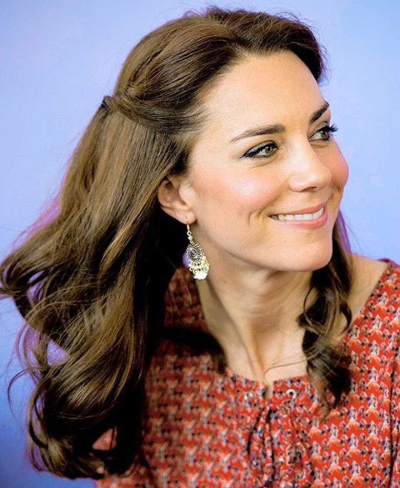 Kate Middleton's half up twisties hairstyle