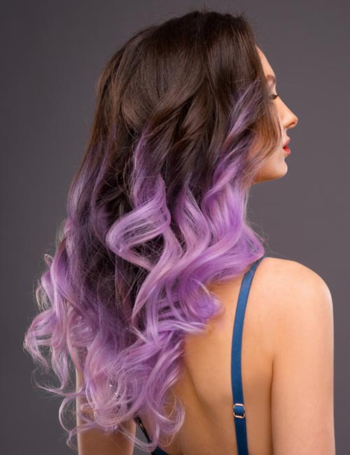 Lavender Ombré Curls