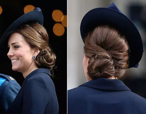 Low side bun hairstyle for dark skin tones