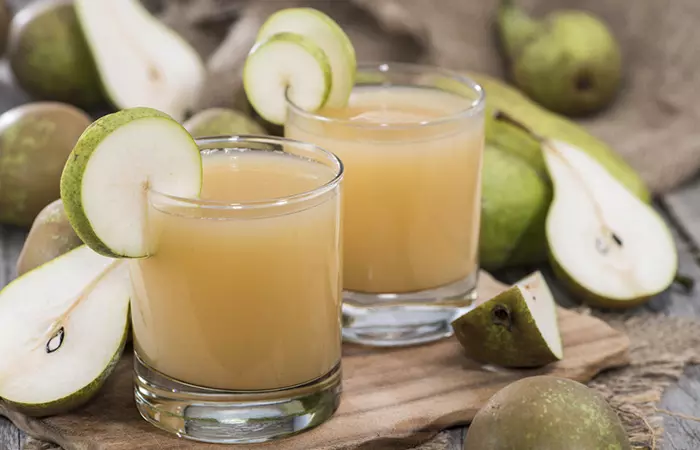 Pear juice for constipation