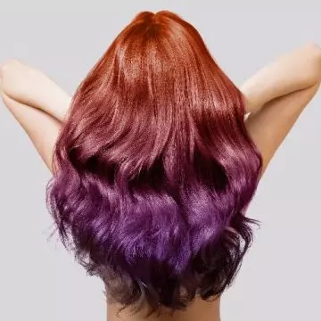 Red To Purple To Black Ombre