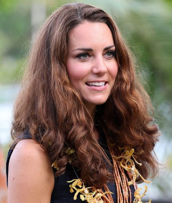 Kate Middleton's texturized curls hairtyle