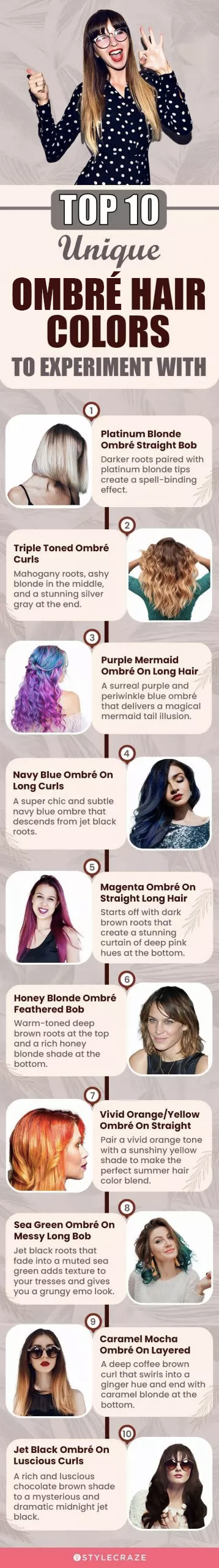 top 10 unique ombre hair colors to experiment with (infographic)