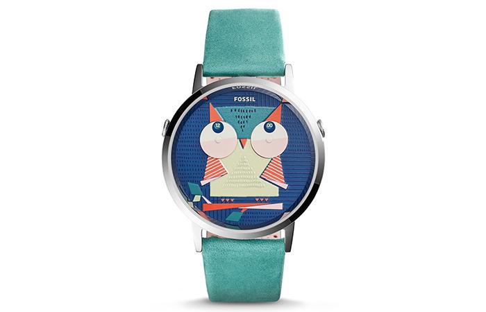 Best Fossil Watches For Indian Women - 17. Vintage Muse Two-Hand Teal Leather Watch