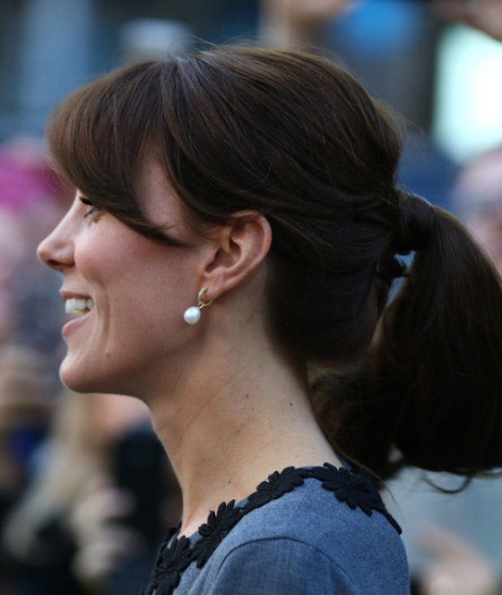 Kate Middleton's wrapped ponytail hairstyle