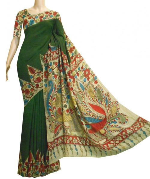 15 Timeless Kalamkari Sarees With Matching Blouse Designs