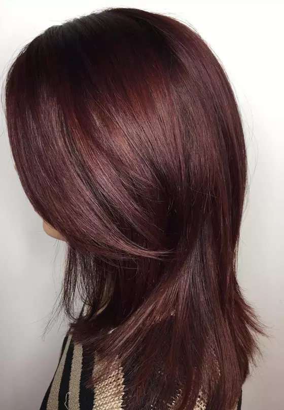 Cool mahogany hair color