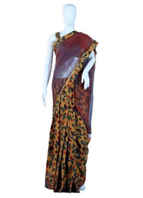 15 Timeless Kalamkari Sarees With Matching Blouse Designs