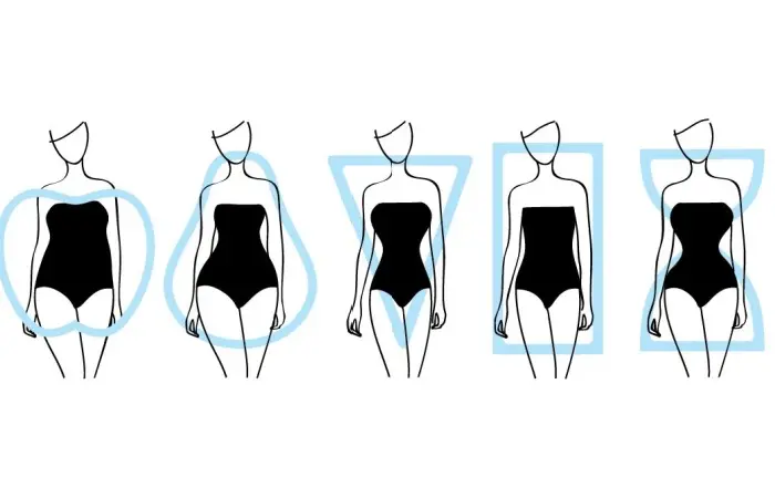 Illustration depicting different body shapes