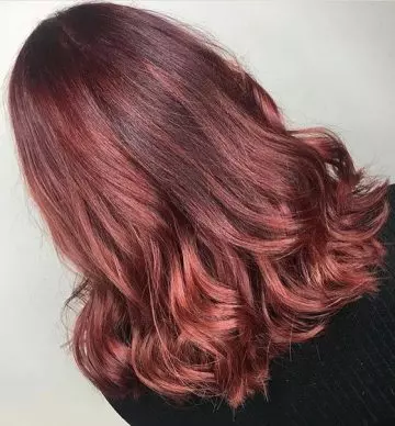 Mahogany on fire hair color