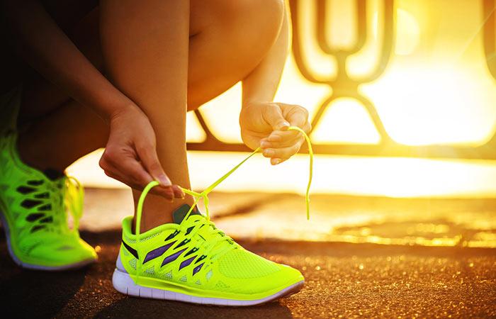 Running shoes with dresses