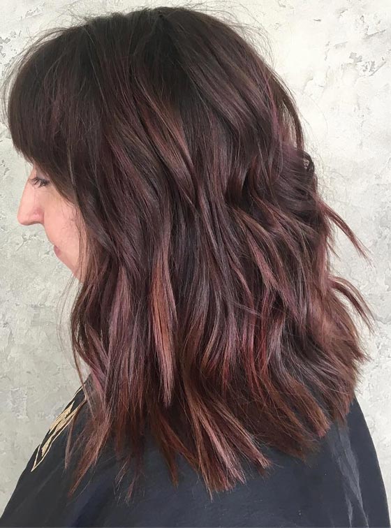 Ultraviolet mahogany hair color