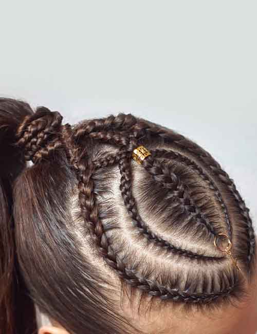 Fishtail goddess ponytail hairstyle