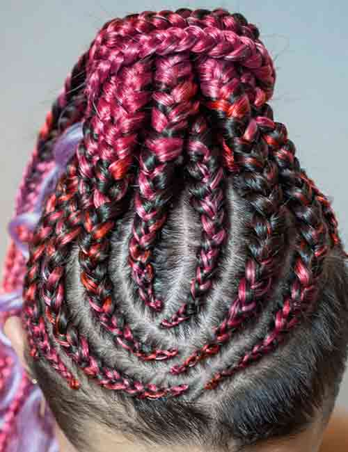Half up half down goddess braids hairstyle