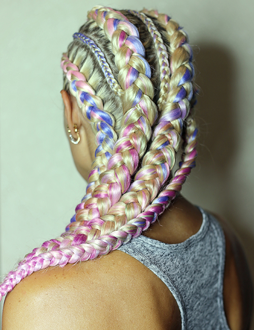 2 goddess braids natural hair