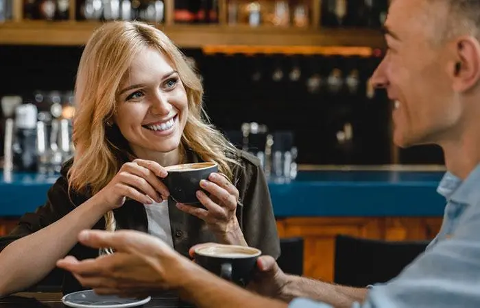 When you smile at him out of nowhere