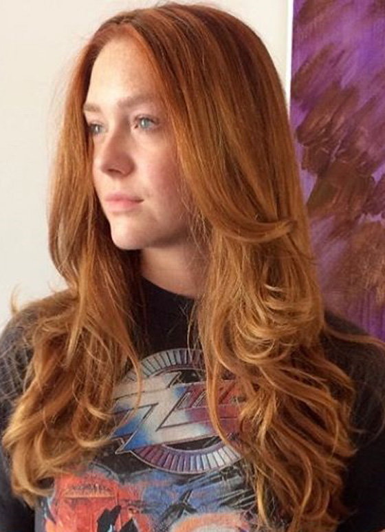 Almost red strawberry blonde hair color