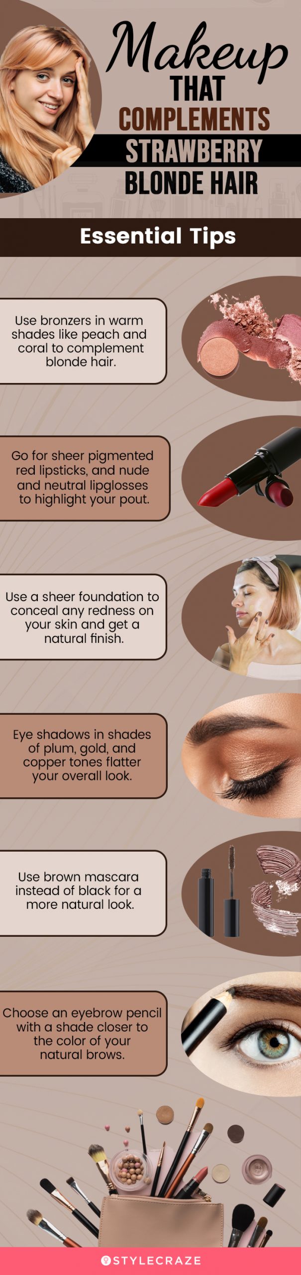 makeup that complements strawberry blonde hair [infographic]