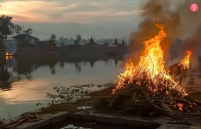 Religious customs at a funeral