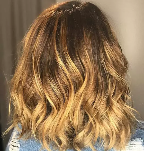 Yellow honey blonde hair color idea for a trendy look