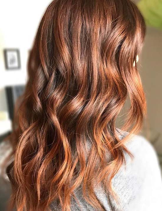 Idéia de cor de cabelo ruivo em tons de cobre