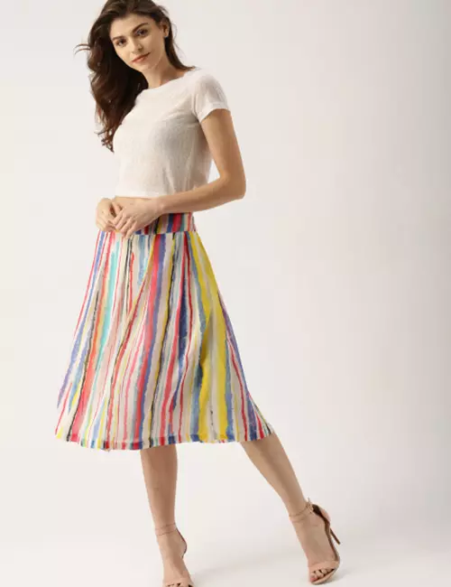 Crop top with flared skirt