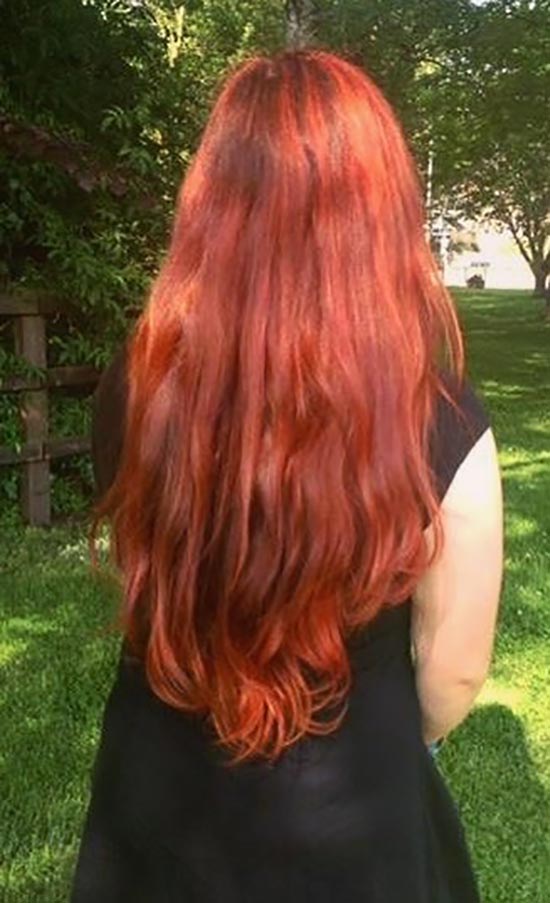 Idéia de cor de cabelo ruivo flamejante