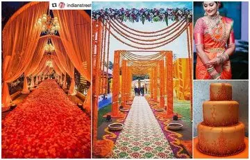 Orange color combination for wedding