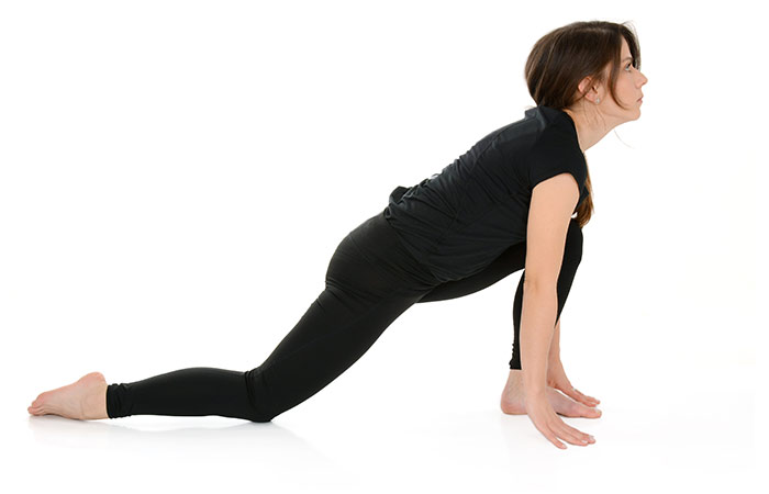 Step 4 of the moon salutation sequence