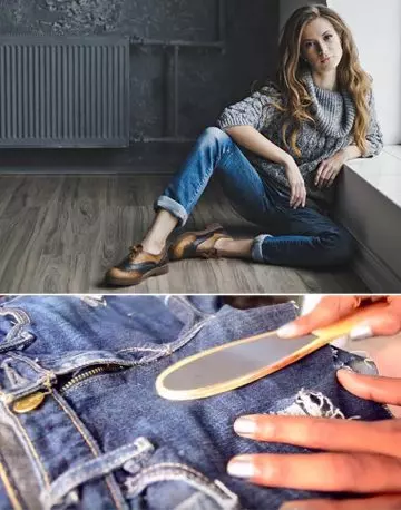 How to make ripped jeans by bleaching or using a scraper