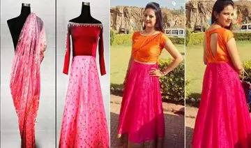 Anarkali dresses with old sarees