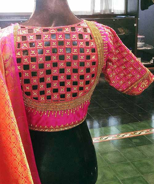 Lace Blouse Back Neck Designs With Borders Images