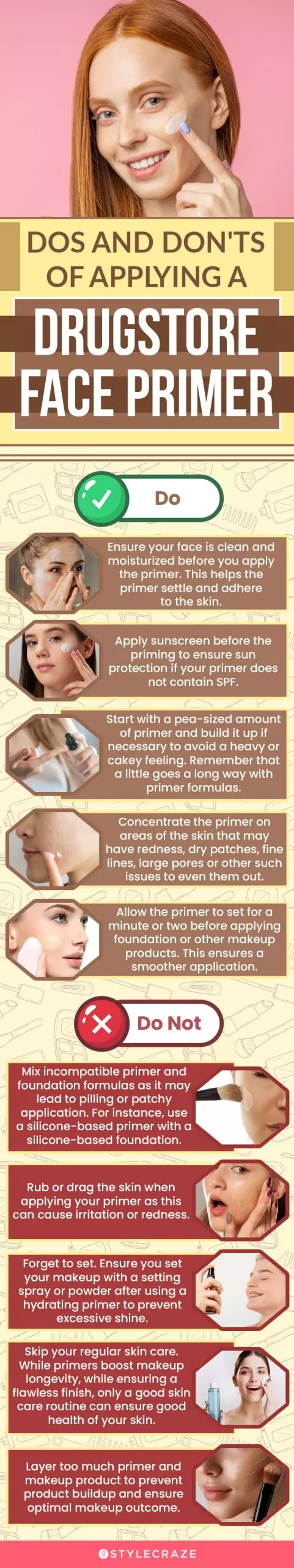 Dos And Don'ts Of Applying A Drugstore Face Primer (infographic)