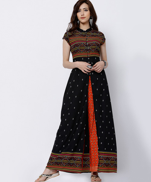 Floor-length kurti for special occasions