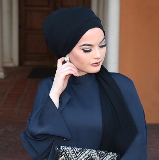 Best hijab style for diamond face