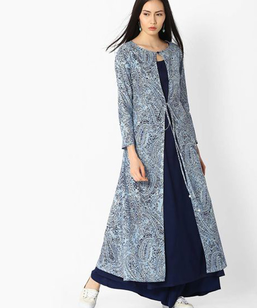 Jacket-style kurti for a trendy look
