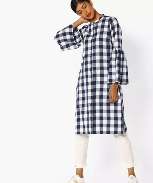 Shirt-style kurti suitable for all body types