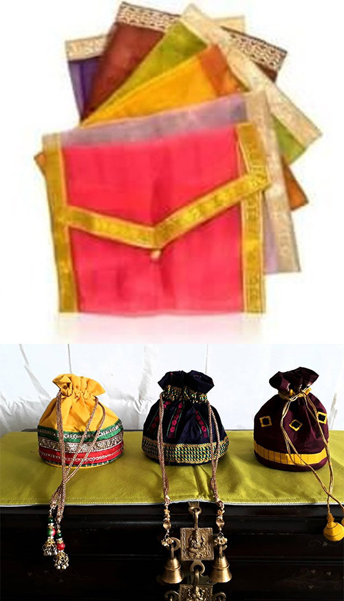 Tote bags Or wallets with old sarees