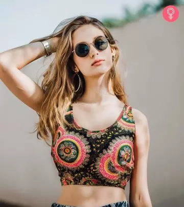 woman wearing a crop top