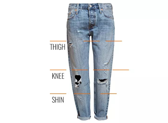 Where and how to manage ripped jeans