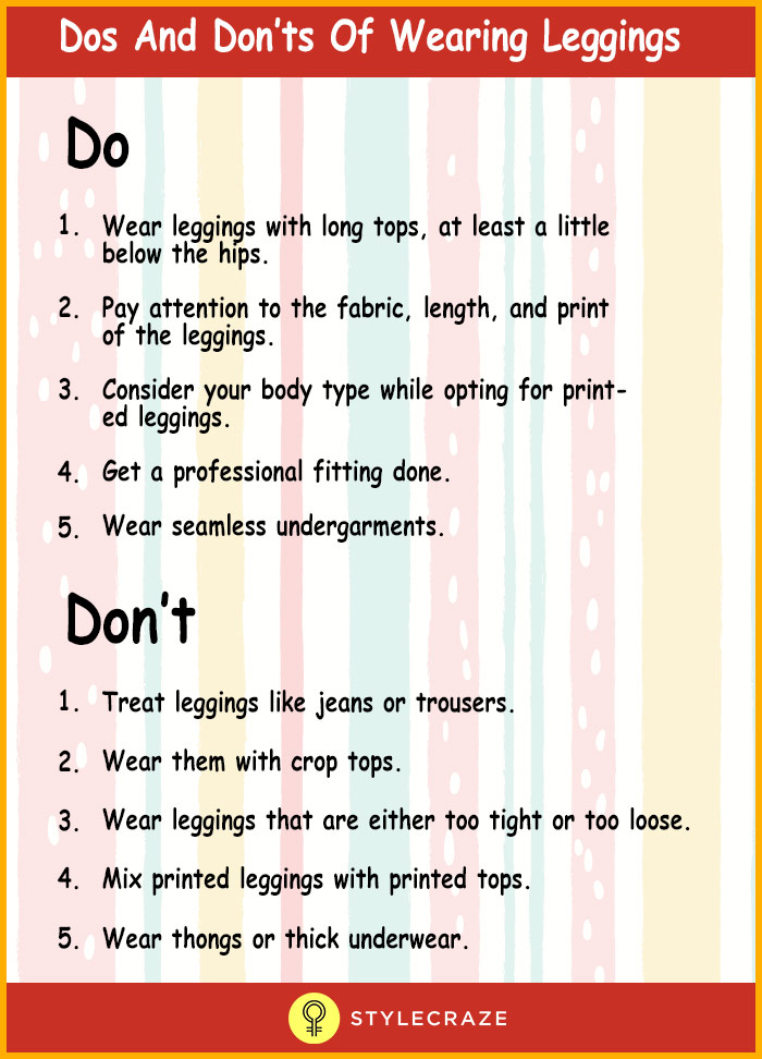 Dos And Don’ts Of Wearing Leggings (infographic)