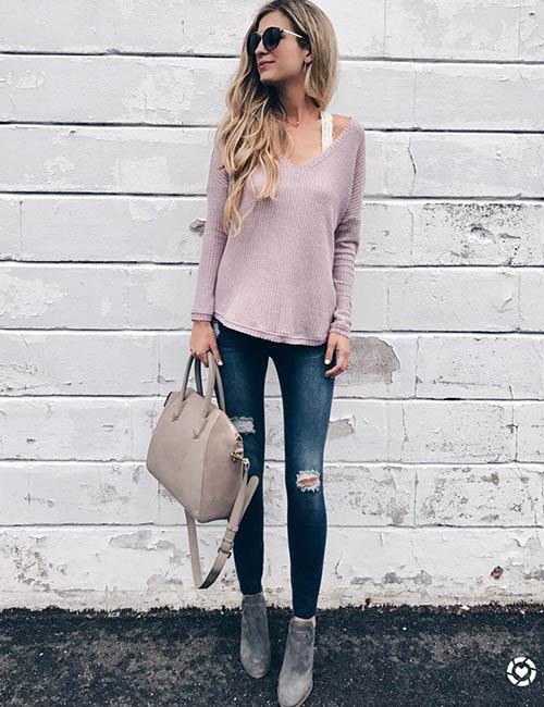 sweaters to wear with bralettes