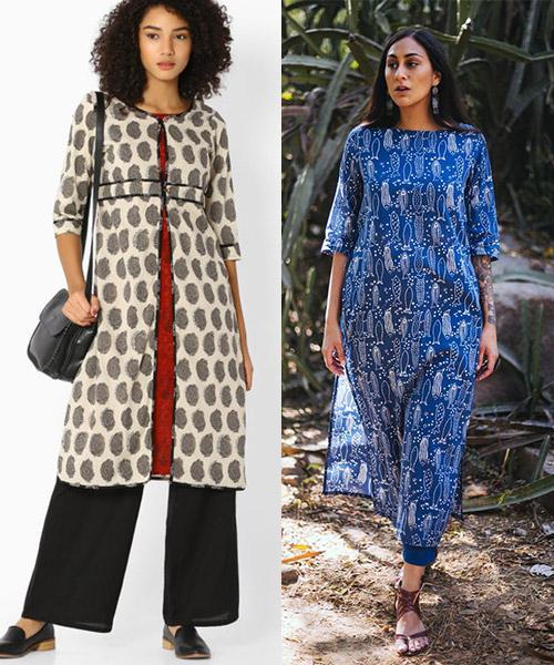 Bohemian printed kurtis are the best bet.